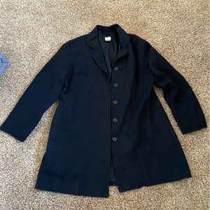 J. Jill || Wool Blend Black Blazer Size 10P